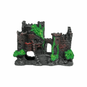 OUTOPEN Ancient Castle Shape Fish Tank Ornaments Artificial Exquisite Aquarium Cave Building Decoration Creative Resin Rockery Home