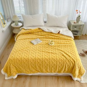 Janie Home Super soft mousse blanket thick and warm double sided blanket