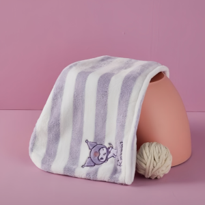 Cute Sanrio Beach Towel – Embroidered Kuromi Cinnamoroll & Melody Bath Towel | Soft & Absorbent Cartoon Towel