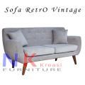 Sofa Retro Vintage, Sofa Scandinavian 2 seater - JABODETABEK ONLY. 