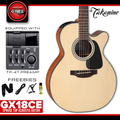 Takamine GX18CE Spruce Top Acoustic Guitar with TP4T Preamp Equalizer and Tuner