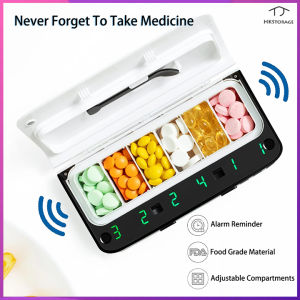 HKStorage Smart Pill Dispenser Medicine Pill Box Organizer For 7 Days Storage Organizer Container For Pills Pastillero Seminal Pilulier
