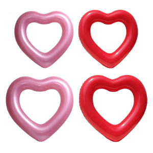 Inflatable Pool Float Heart Shape Float Tube Swimming Tube Kids Pool Floatie Swim Tube Rings Parties Decorations
