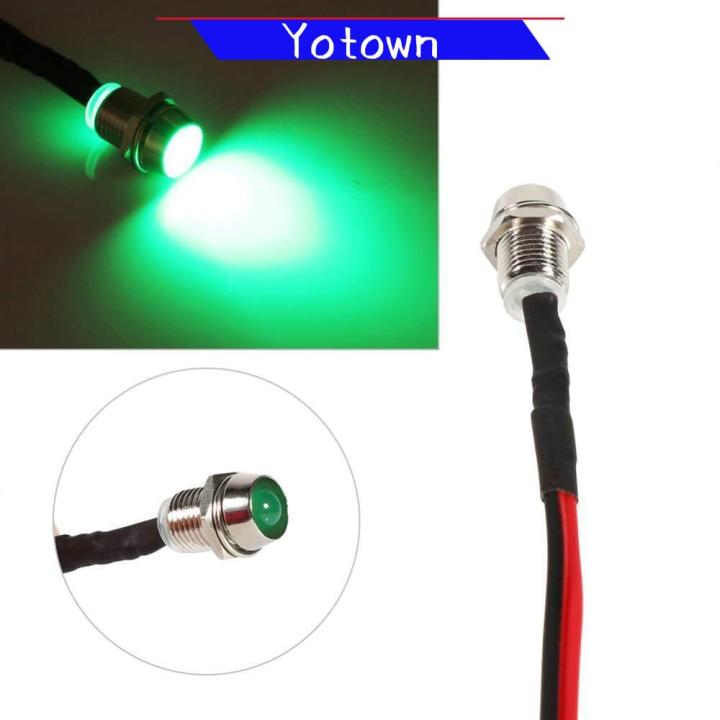 6 Stück LED Kontrollleuchten 8mm – 220-230V, Rot/Gelb/Grün, Für Armaturenbrett Und Schalttafeln
