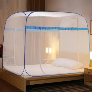 Màn Mùng Chụp Tự Bung Đỉnh Vuông Người Lớn 1m6 1m8 1m2 2m2 Chống Muỗi Gấp Gọn Tiền Dụng Cao Cấp