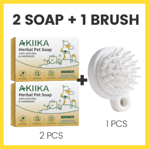【BUY 2 TAKE 3】Akiika Herbal Pet Soap100% Natural Handmade Sterilization Anti-Parasitic Deodorize