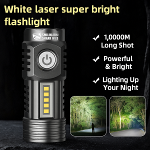 High Strength Super Bright Rechargeable Laser Flashlight Rechargeable Heavy Duty Flashlight Original Led Flashlight 超亮手电筒