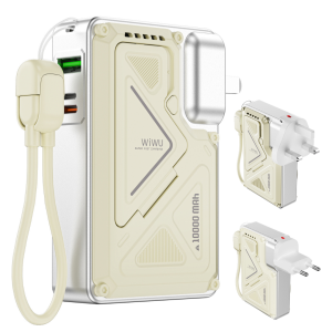 WiWU Knight Wi-P057 10000mAh Magnetic Power Bank | 35W Fast Charging | Foldable Stand | Compatible with iPhone & Android