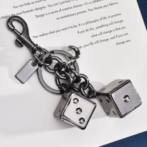 Best-selling good luck dice charm three-dimensional keychain fashion keychain bag pendant