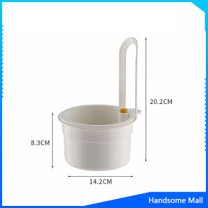 H.S. 1 ชิ้น ตะกร้ากรองเศษอาหาร ตะกร้าแบบแขวน สะดวกเพียงกดเพื่อใหก้นตะกร้าเทเศษอาหารทิ้ง Draining basket