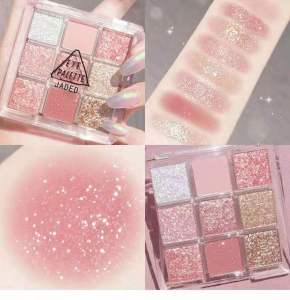 9 Color Eye Shadow Flash Matte Pearlescent Makeup Earth Series Eye Shadow Palette Makeup Pluto Eye Shadow Palette Eye Makeup High Color Rendering Delicate And Smooth Powder Waterproof Long-Lasting Gentle Queen