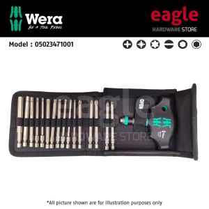Wera 05023471001 Kraftform Kompakt 400 RA Set 1 1/4" Bit Holder 17pcs