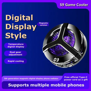 S9 Mobile Phone Cooler Magnetic Semiconductor Radiator Fast Cooling Portable Quieter Cooling Fan For Universal Game Cool