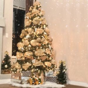 Christmas Tree Decorations Christmas Tree Ornaments Christmas LED Ribbon Bells Snowflake Gifts DIY
