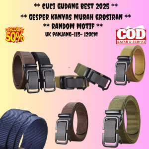 Ikat Pinggang Pria Nylon Canvas Model ( RANDOM MOTIF WARNA ) Fashion trend hot sale 2025 COD SE -INDONESIA KODE OSAMA-0116-01