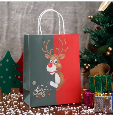 【Mini Gifts】10PCS Set Paper Bag Gift Bags Birthday Party Bag Christmas Gift Bag Goodie Bag
