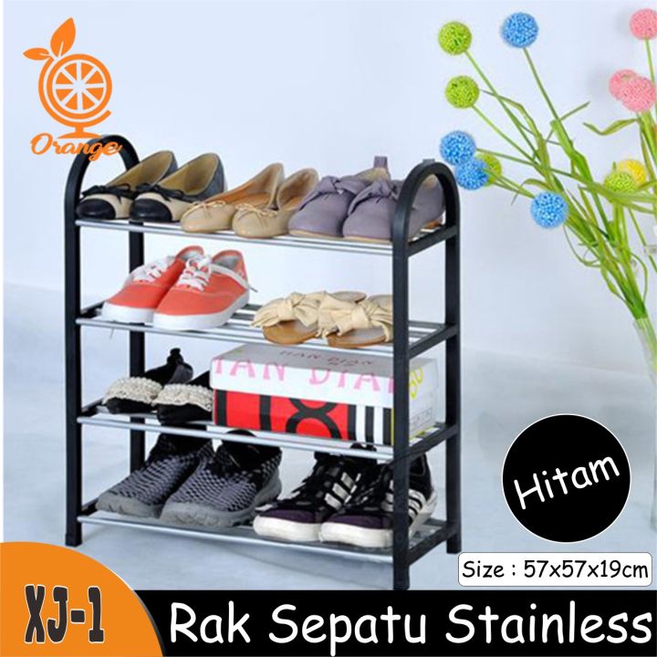 Rak Sepatu Stainless steel 4 Susun Rak Sepatu Bisa Bongkar Pasang Rak ...