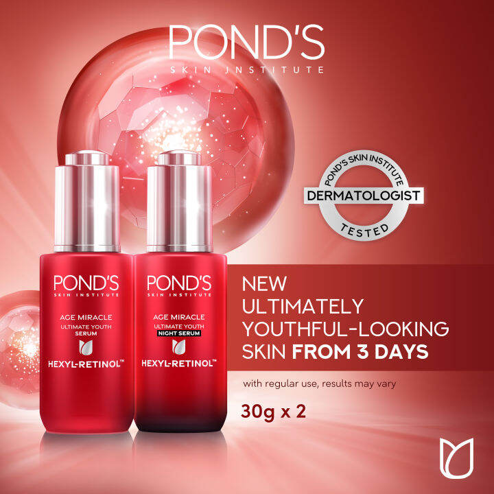 POND's Age Miracle Ultimate Youth Niacinamide Day and Night Serum Hexyl ...