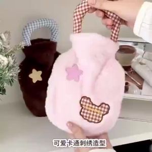 Cute Plush Hot Water Bag Water-filling Instant Hot Cartoon Warm Water Bag Leak-proof Hot Water Bottles Keep Warm