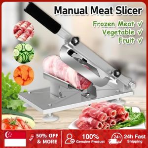 Stainless Steel Meat Slicer Manual Adjustable Frozen Meat High Quality Mutton Beef Mesin Potong Hiris Daging Penghiris