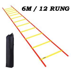 Speed Ladder Agility Ladder for Football Basketball Rugby Track 5M/6M/8M/10M/12M Agility Ladder Speed Ladder Adjustable Training Ladder Basketball/Football Training Speed Ladder Sports Speed Agility Training Set