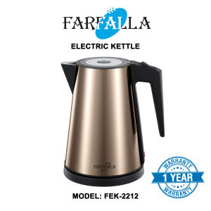 Farfalla FEK-2212 | 1.2L Electric Kettle Jug | Auto Shut-off | Boil-dry & Overheat Protection