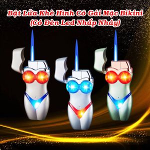 HỘP QUẸT BẬT LỬA GA KHÒ MÔ HÌNH CÔ GÁI BIKINI CÓ ĐÈN NHẤP NHÁY ĐỘC LẠ SUPONSHOP