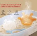 【WITH BOX】 Rabbit Sleeve Hand Teether PP Silica Fruit Can Be Sterilized at High Temperature. 