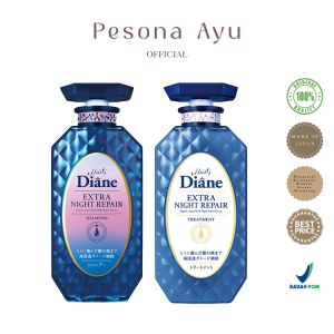 MOIST DIANE Extra Night Repair Shampoo 450ml | Extra Night Repair Treatment ( Conditioner ) 450ml