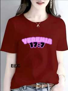 KAOS ATASAN YEREMIA 17:7 PREMIUM WANITA DTF BERKUALITAS