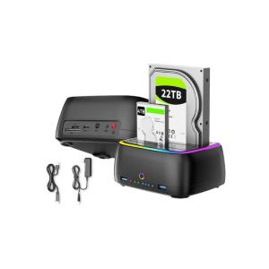 Type C Hard Disk Docking Station for 2.5inch Docking Station Drive Enclosure 3.5inch Hard Disk Case with LED Light