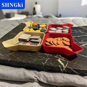 [COD] 🔥🔥🔥SHNGki 2 4 chiếc khay chip trò chơi đầy màu sắc thành phần trò chơi đứng Khay lưu trữ tiền xu trò chơi khay phân loại nhà lưu trữ nhà di động