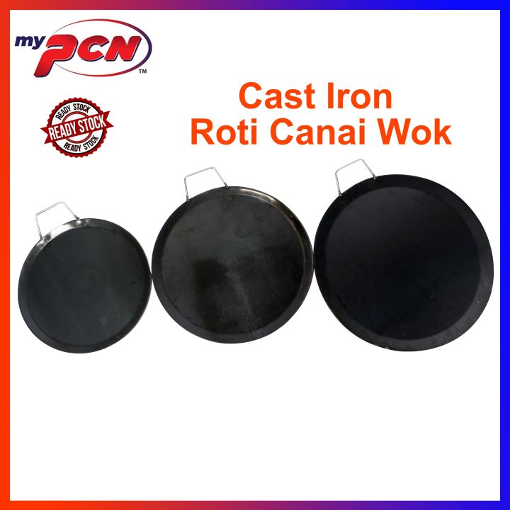 Mild Steel Roti Canai Wok/ Pre-Seasoned Heavy Duty Multipurpose Grill ...