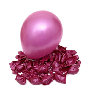 SHUAIAN Isi 50 Pcs Balon Latex Metalik Warna Warni Ukuran 12 Inch