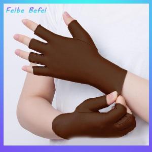 [Feibe Befei] Summer Ice Silk Half Fingers Gloves Women Breathable Thin Fingerless Gloves Outdoor Riding Driving Gloves Sunscreen Mittens