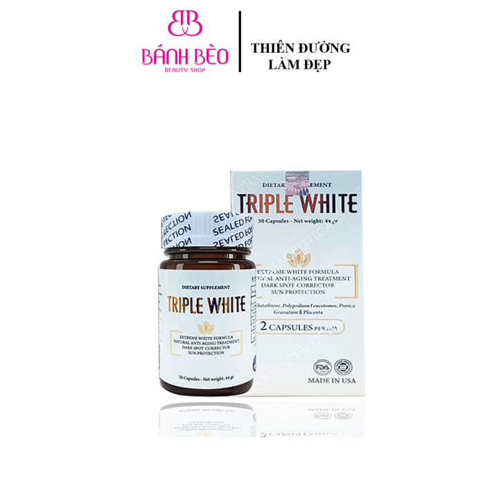 Viên Uống Chống Nắng Trắng Da Triple White Mẫu Mới