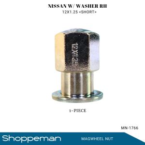 UNIVERSAL NISSAN MAG WHEEL NUT LUG NUT WITH WASHER RH 12x1.25 SHORT SOLID TYPE MN-1766