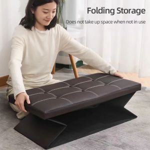 BUY 1 TAKE 1 Multfunctional Foldable Ottoman Storage Foot Stool Waterproof Leather Footstool Storage