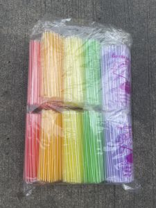 [ถูกสุด] หลอด หลอดดูดน้ำ (แบบสั้น ยาว บิ๊ก) หลอดชานม  หลอดพลาสติกคละสี ขายทีละ10ห่อ