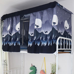 【Free Shipping】New Style Student Dormitory Bed Curtain Mosquito Net Integrated Household Dormitory Single Bed Upper Bunk Three Door Lower Bunk Bed Shading