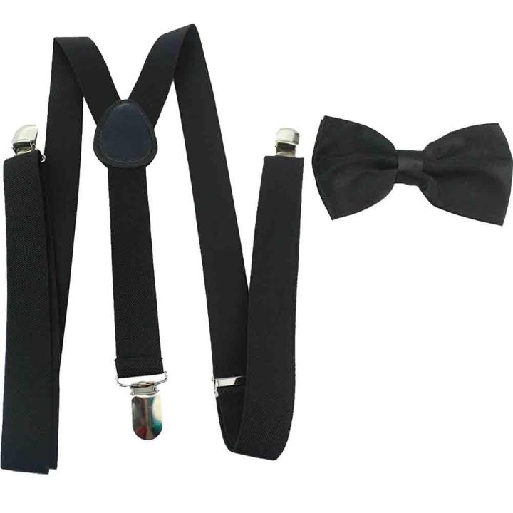 Suspenders For Men Set Adjustable 1 Inch Wide Y Shape Wedding Suit