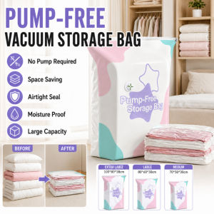 No Pump Vacuum Storage Bags Space Saver Compression Bags 3D Expandable Clothes Storage Organizers