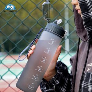 Sports Water Bottle with Time Marker 600ml Leakproof BPA-Free Plastic for Active Lifestyle Hydration