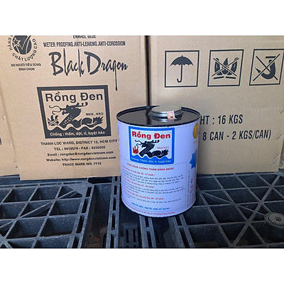 Men keo chống thấm Rồng Đen 2kg, dùng chống thấm bê tông, chống rỉ sét kim loại, sơn tàu, thuyền