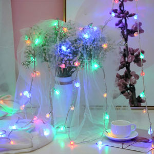 Dây đèn led bi tròn cuộn 50M chống nước ngoài trời ánh sáng vàng/đủ màu trang trí Noel