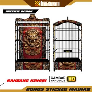 Jual sticker sangkar kenari dan murai Harga Terbaik & Termurah terupdate motif logo bola ikan koisayap srigala naga singa kartun 3d