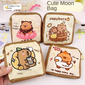 ENCOUNT Capybara Capybara Sanitary Mat Bag Change Purse Makeup Organizer Tissue Storage Waterproof Credit Card Holder Tamper-Proof Storage Bag Girls