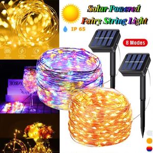 READY STOCKlampu solar light outdoor lighting 32M 300LED Solar Lights LED Fairy String Lights lampu kelip kelip solar Waterproof 8 Lighting Modes for Garden Patio Tree Wedding Party Decor New Year Christmas Gift lampu lip lap solar 装饰灯