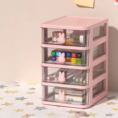 Mini Drawer Desktop Storage Box Desk Organizer 2/3/4/5 Tier Transparent Boxes for Office Home Stationery Cosmetic