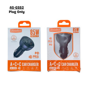 🔥Local Delivery🚚🔥abodos 85W Car Charger QC5.0 PD PPS Fast Charging 3 Port Type C USB Car Adapter AS-GS52 12V 24V